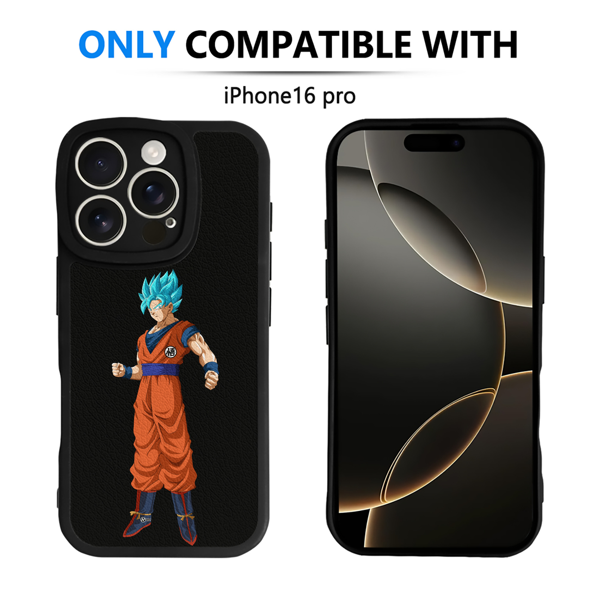 （画像用） ドラゴンボール 孫悟空（そん ごくう）Son Goku カカロット DRAGON BALL Kakarotto 【iPhone 16シリーズ対応】シリコンスマホケース（レザー調） 材質：シリコン